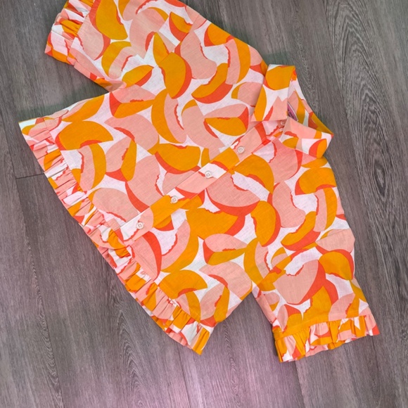 kate spade Tops - Kate Spade Peaches Cropped Shirt